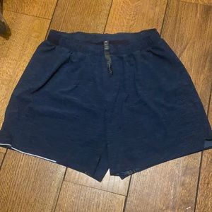 Lulu Lemon 5” inseam Navy Blue Shorts